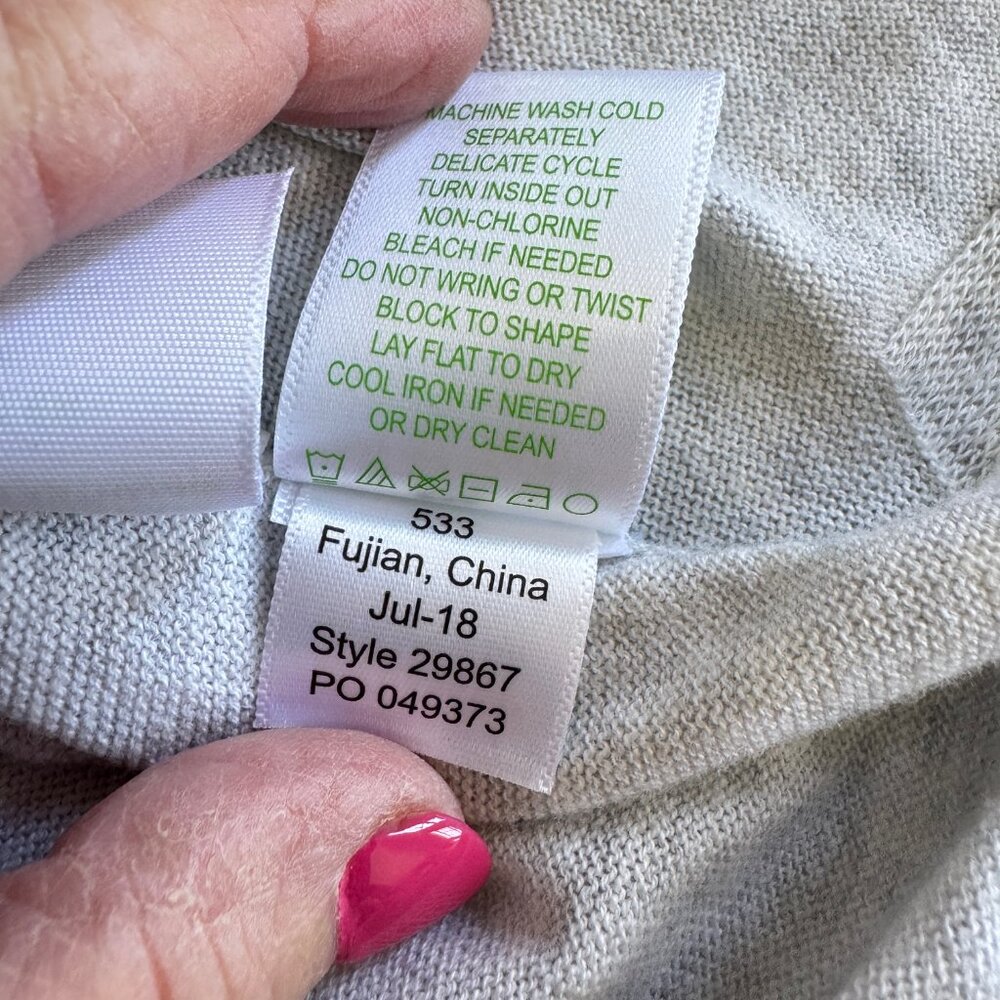 LILLY PULITZER Martime Sweater in Heathered Sea Pebble Gray - Picture 8 of 10